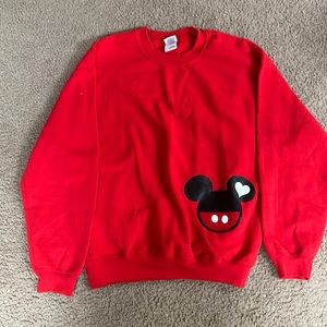 Men’s Mickey Mouse Ears Red Sweatshirt Medium